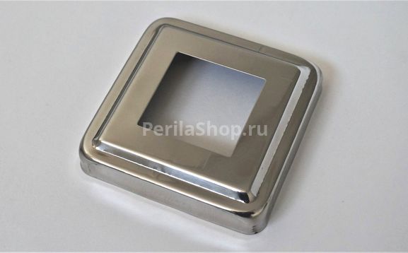 Низ стойки 40х40 мм (наруж. 86х86 мм) фигурный, AISI 304, арт. 05-21